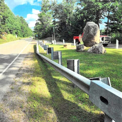 Damage to CR 607 guardrail investigated; reward offered